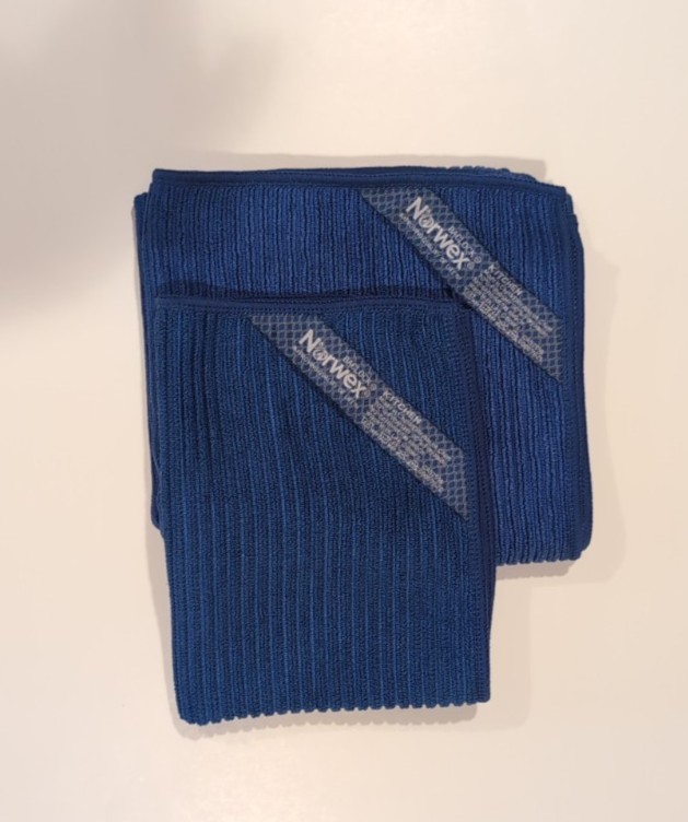 Norwex Channel Textured Kitchen Cloth and Towel Set Navy – New without packaging