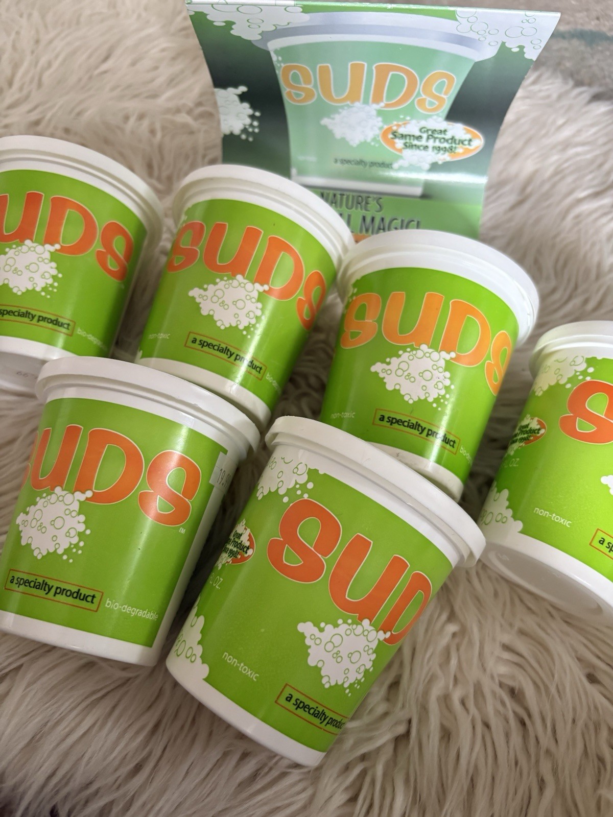 SUDS ALL PURPOSE NON-TOXIC Bio-Degradable CLEANER 8oz NEW 6 Jars Plus Specialty