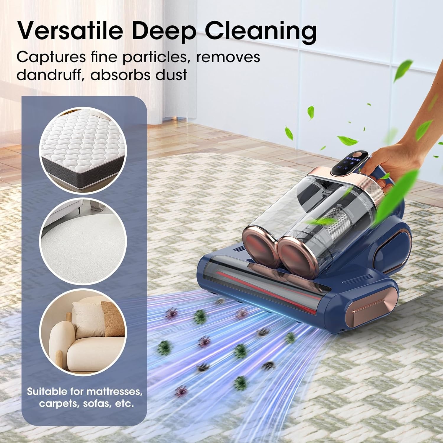 Lightweight Cordless Vacuum with HEPA Filter & 35 Min Runtime for Deep Cleaning