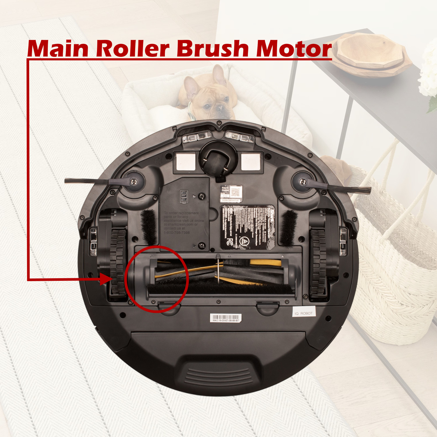 Shark RV1101ARUS RV912 UR1105ARUS RV1100VRUS Vacuum Main Roller Brush Motor