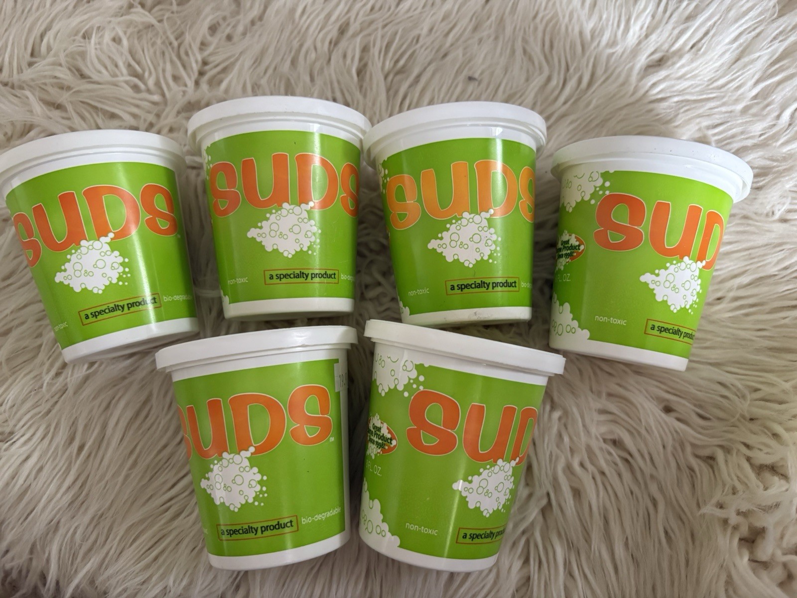 SUDS ALL PURPOSE NON-TOXIC Bio-Degradable CLEANER 8oz NEW 6 Jars Plus Specialty