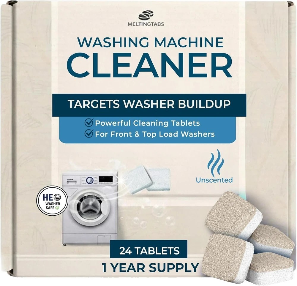 Uproot Clean Washing Machine Cleaner Tablets – 24 Pack for a 12 Month Supply. Fo