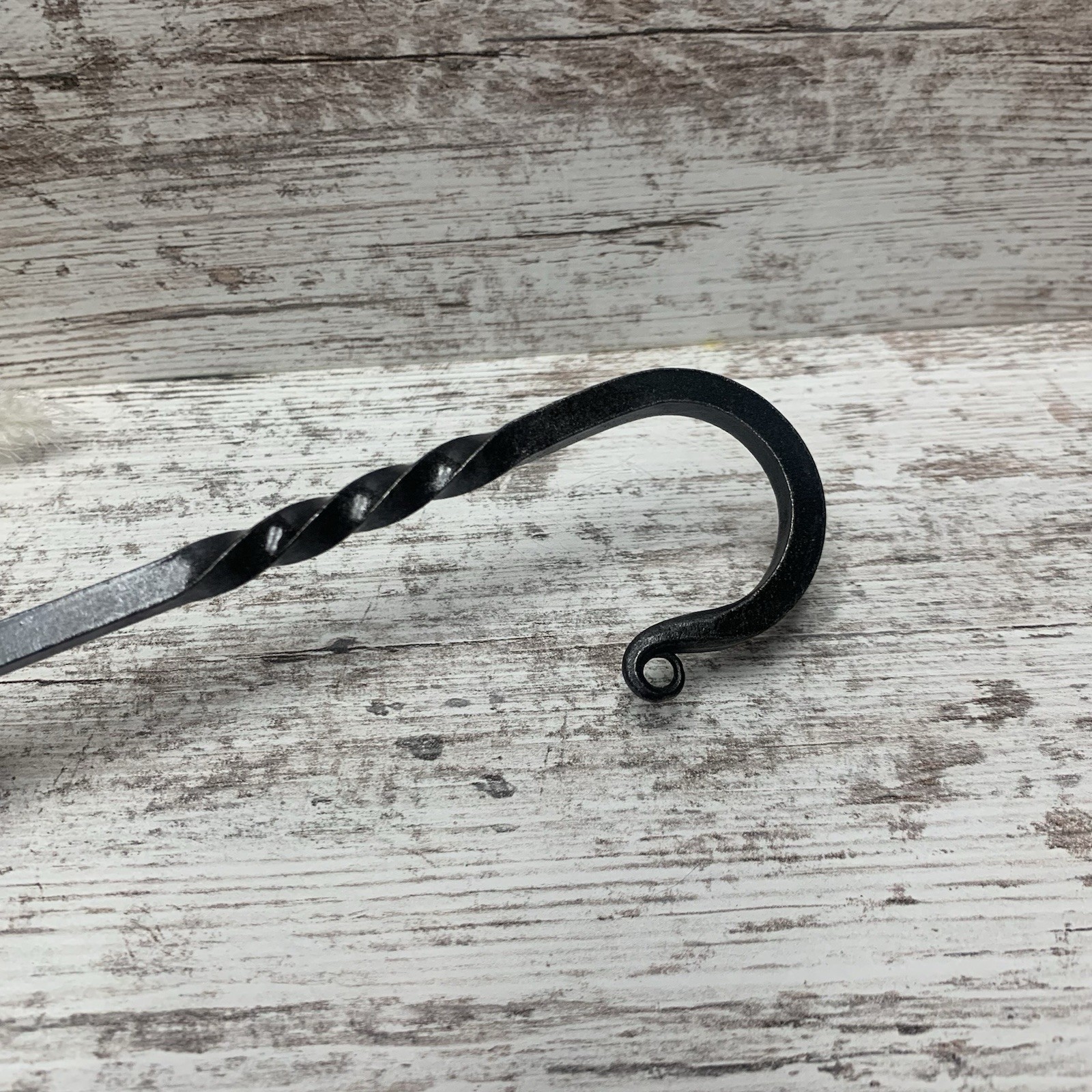 Hand Forged Basket Hook 16 Inch blacksmith twisted s hook