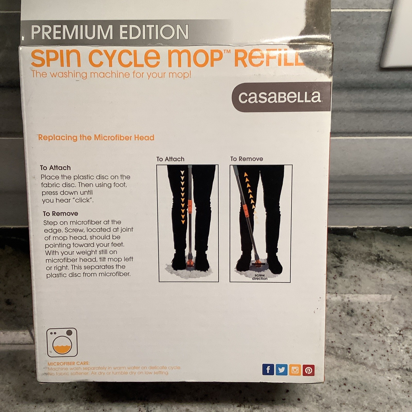 Casabella Spin Cycle Mop Refill-NEW IN BOX