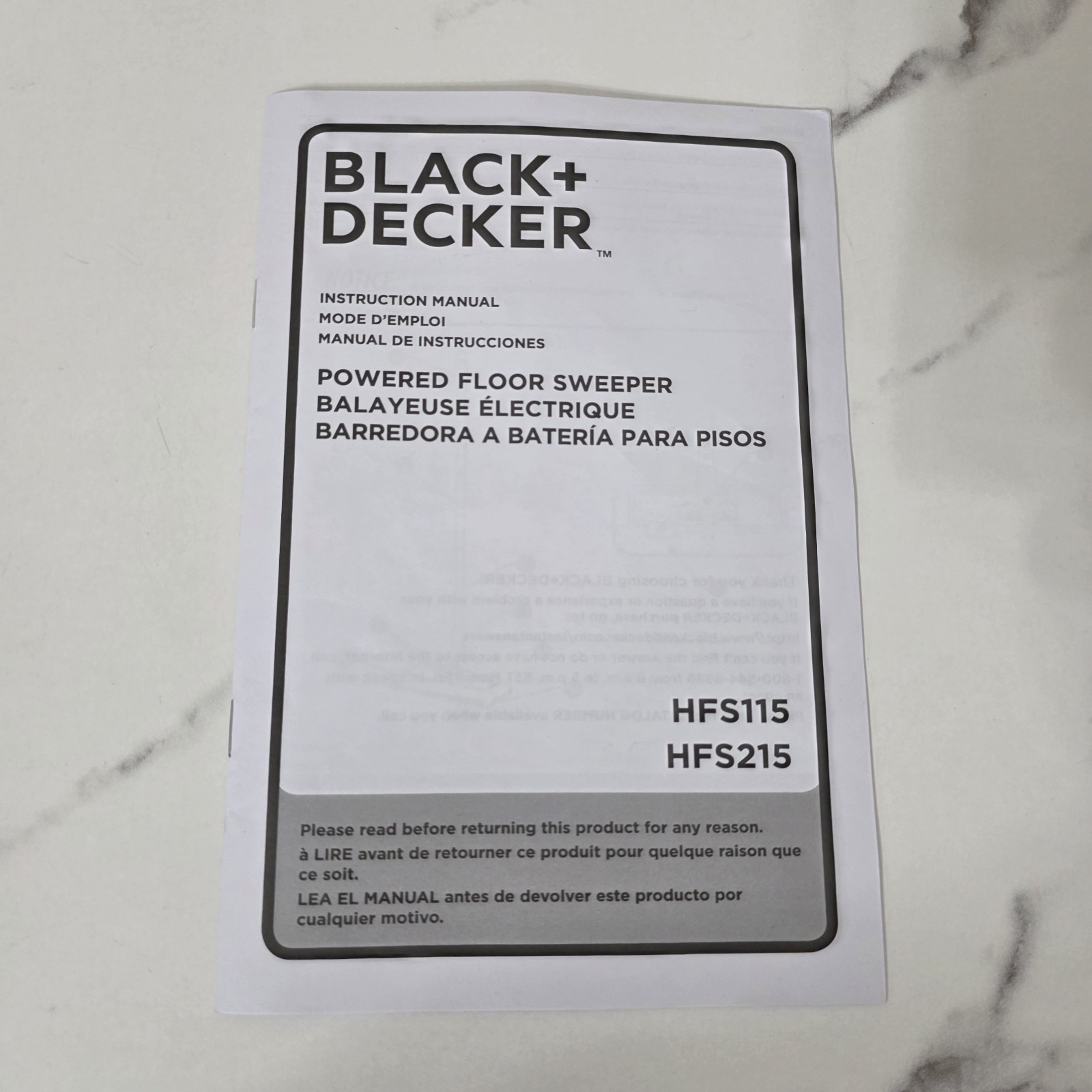 Black+Decker 50 Minute Powered Floor Sweeper Red HFS115J10