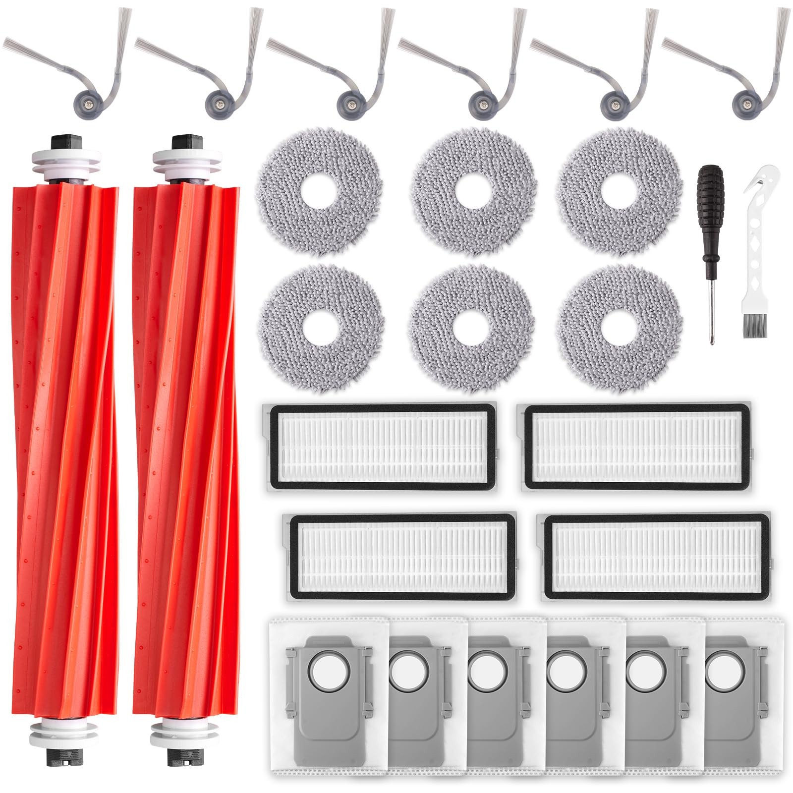 26 Pack Accessories for Roborock Qrevo S Pro/QV 35A /QV 35S /QR598 /QR798 Vac…