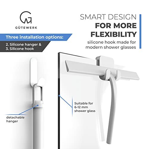GÜTEWERK Shower Squeegee for Glass Doors, Squeegee Assorted Sizes , Colors
