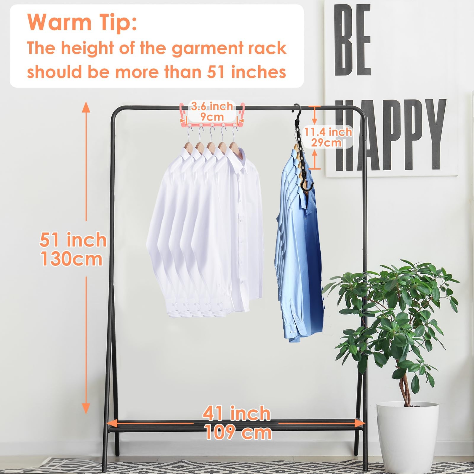 Closet Organizers and One Size, Multicolor 12 Pack Hangers for 60 Clothes