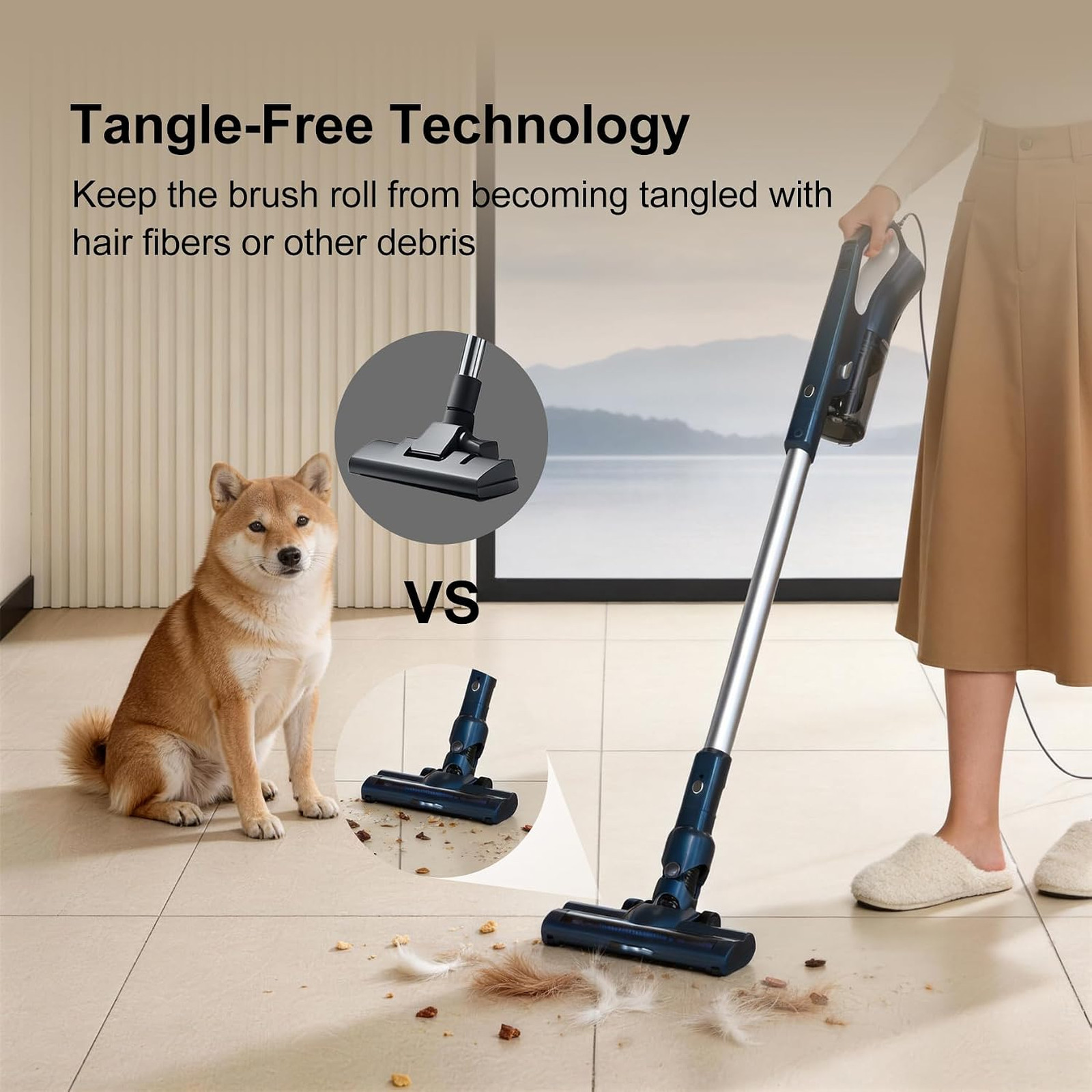 Corded Vacuum Cleaner Powerful Suction HEPA Filtration 16.5 Foot Power Cord for