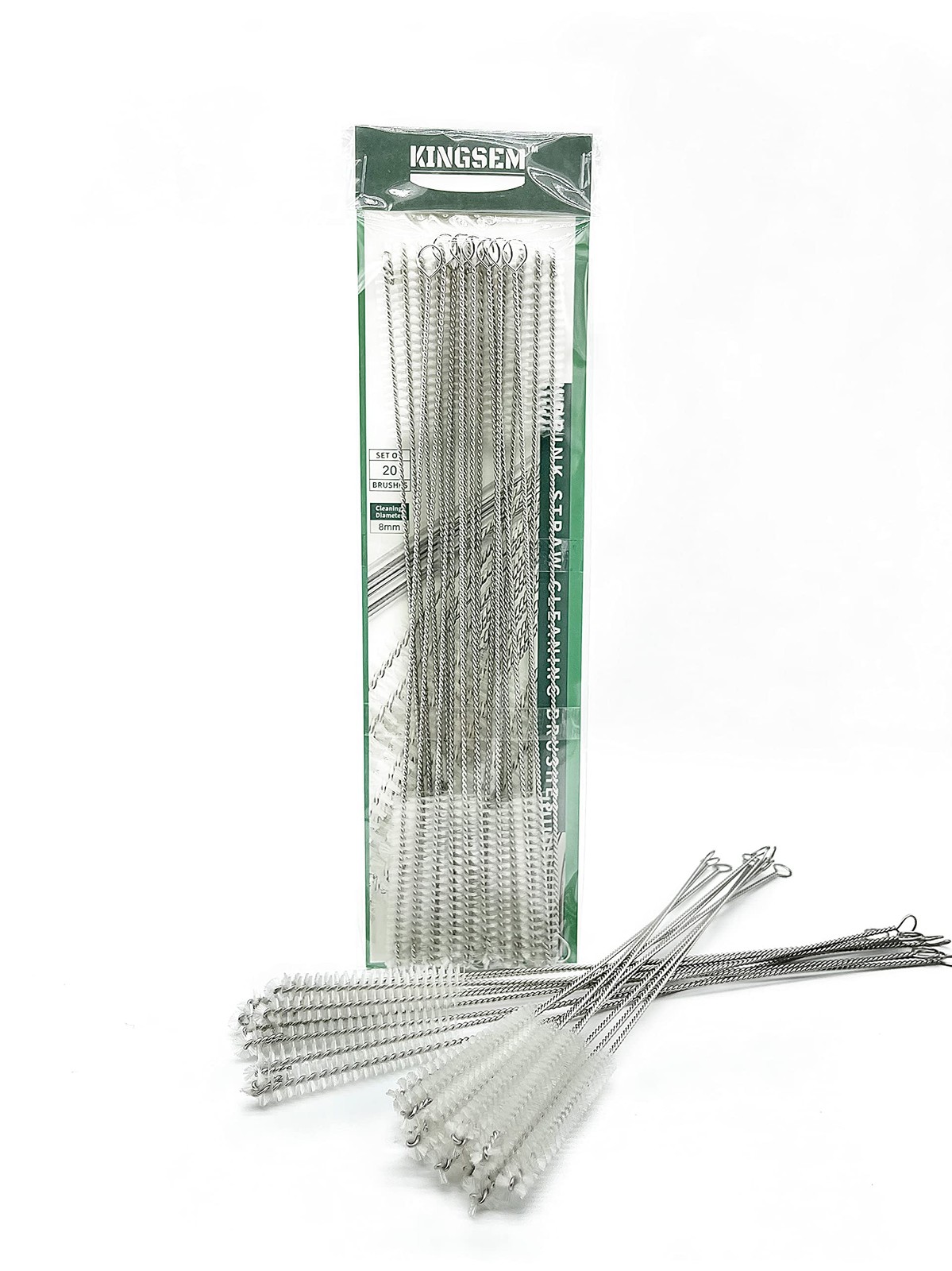 20PCS Straw Cleaner Brush kit, Straw Brush of 8mm-10.6 inch for Water Bottle …