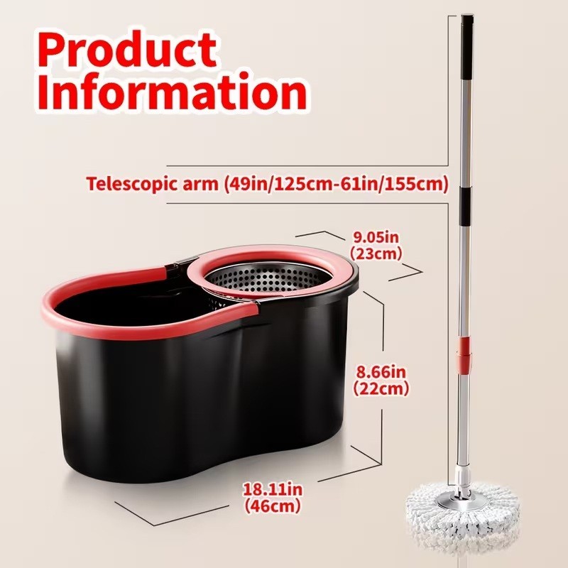EasyWring Spin Mop and Bucket System 4 Mop Refill FREE SHIPPING NEW WITH BOX