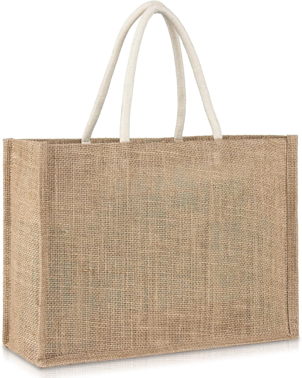 Burlap Tote Beach Bag Waterproof Jute Straw Bag Reusable Shopping Travel Gift