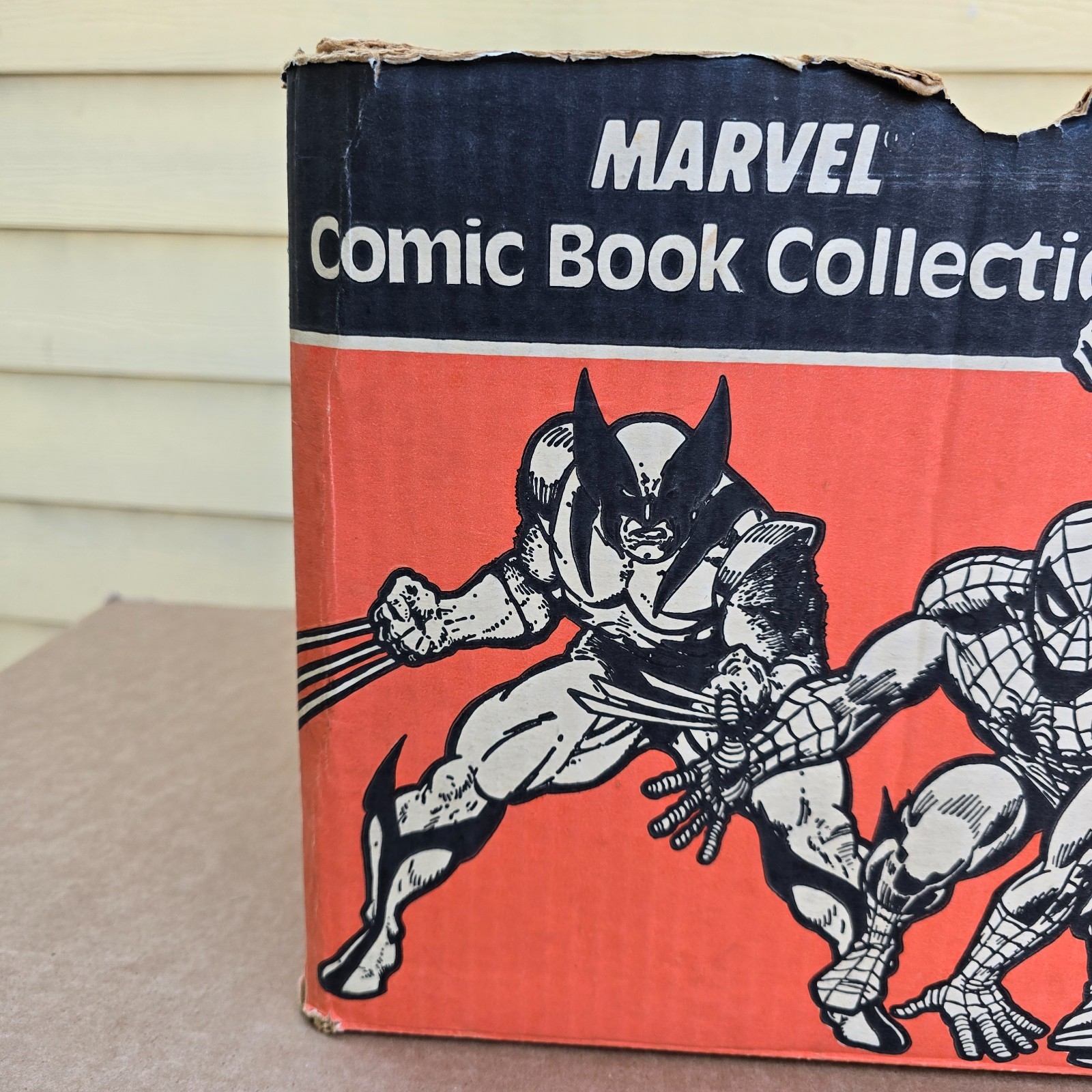 Vintage Marvel Comic Book Collection Storage Box 1989 CMC Wolverine Spiderman