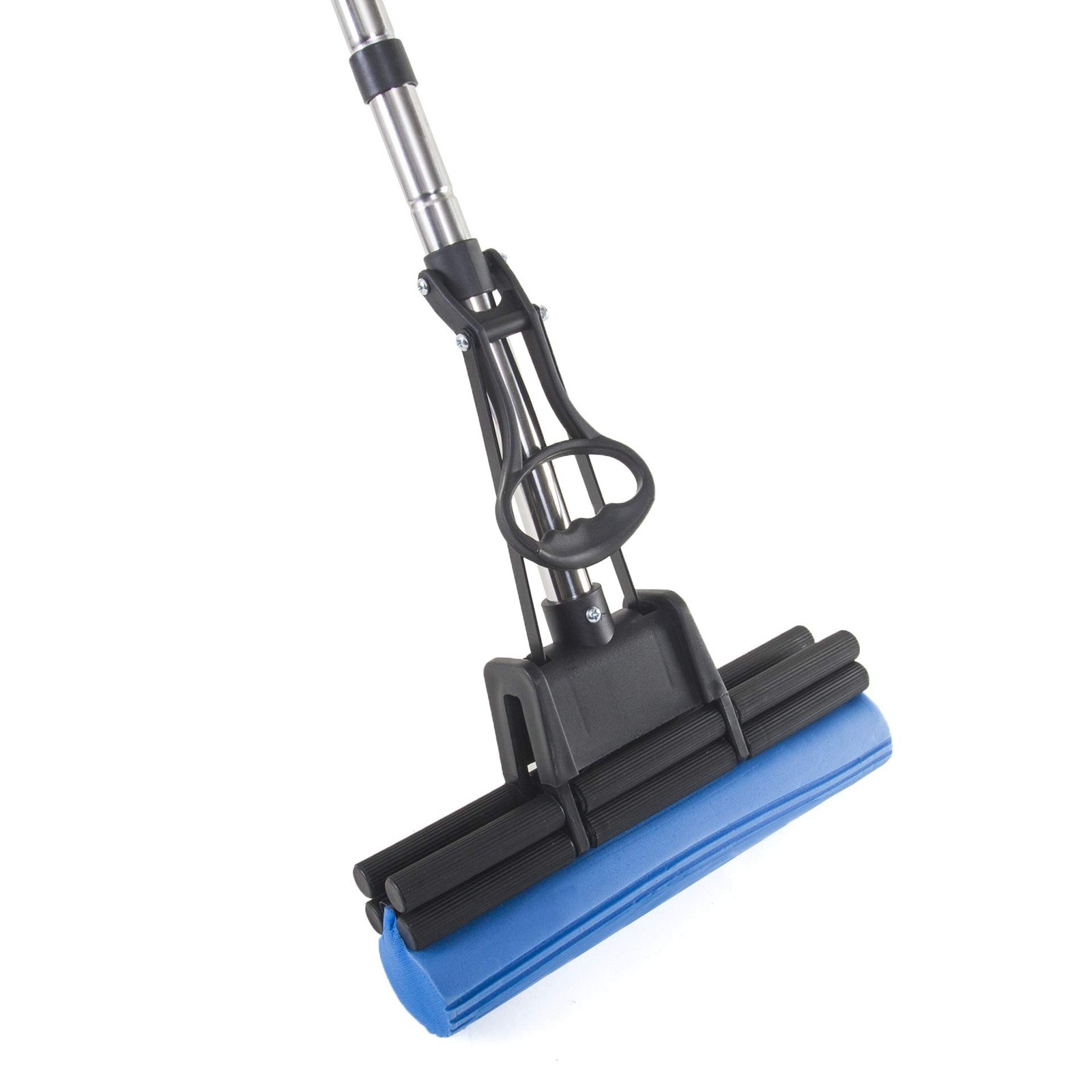 Kitchen + Home PVA Sponge Roller Mop – 11″ 1 Count (Pack of 1), Blue/Black