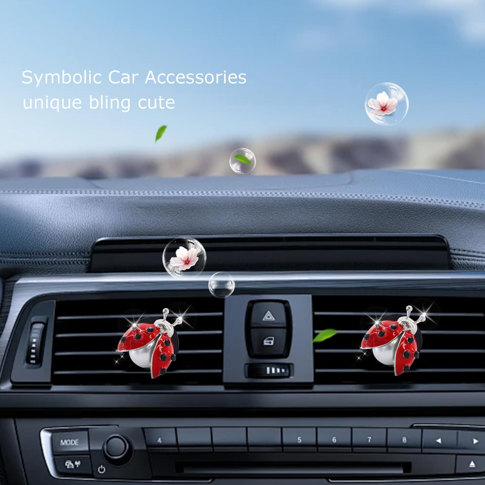 Ladybug Car Accessories,2pcs Lady Bug Air Vent Clips Car Air Fresheners,Refil…