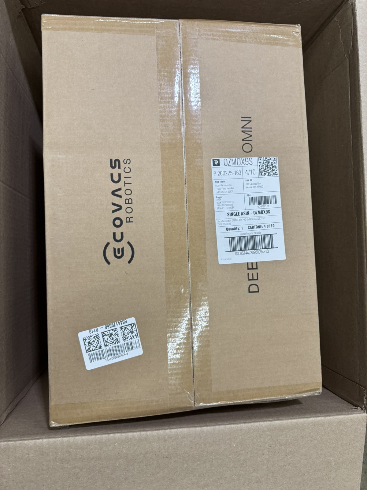 ECOVACS DEEBOT X9S PRO Omni Robot Vacuum and Mop, 30,000Pa Suction, Newest Model
