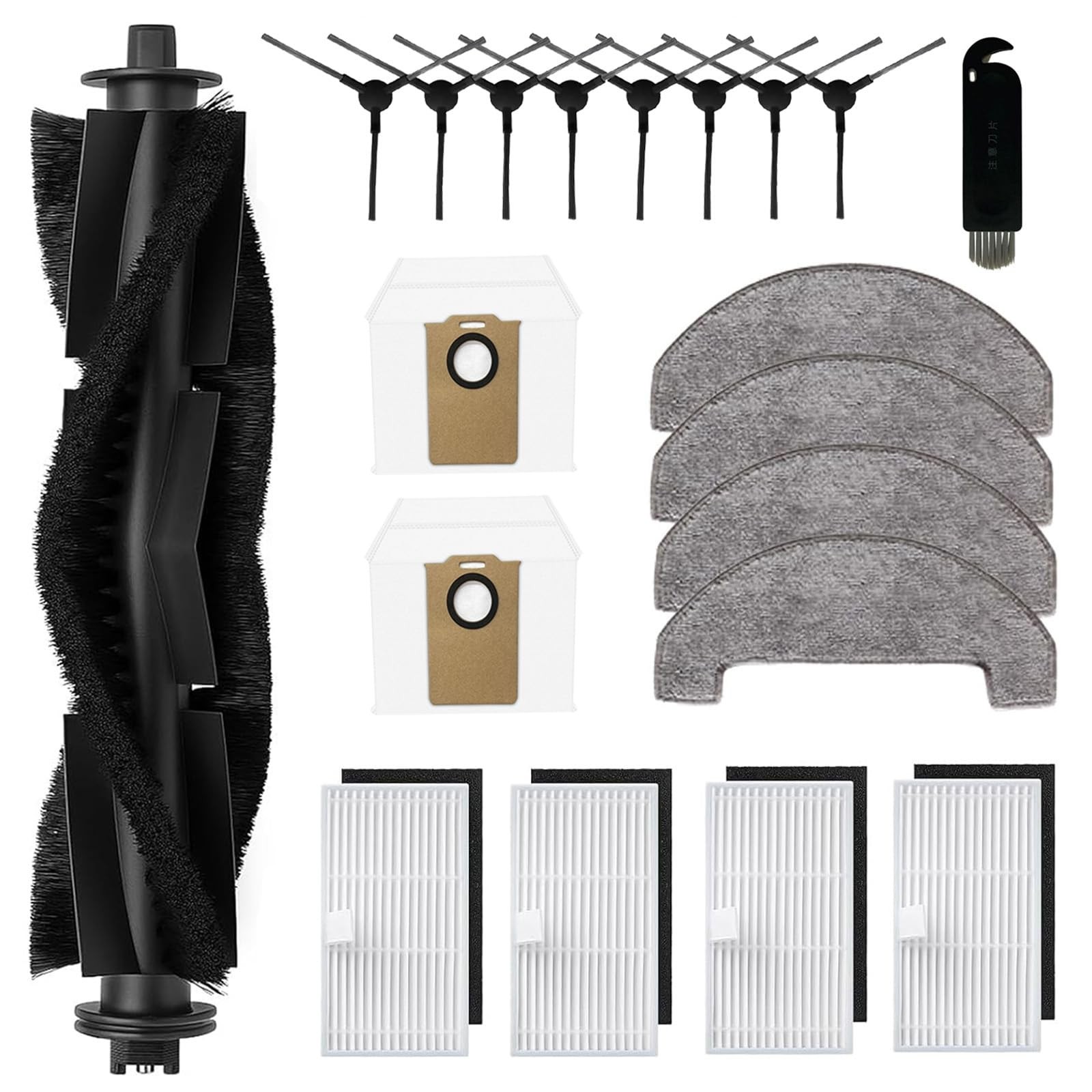 20 Pcs MS1 MAX Parts Kit with MONSGA MS1 MAX Robot Vacuum,Include 1 Roller Br…