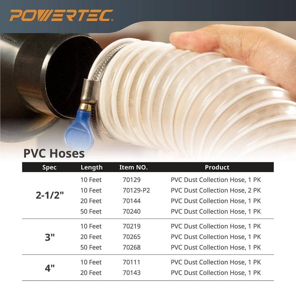 Wire Hose Clear Dust Reinforced Flexible 6 Inch By 10 Foot