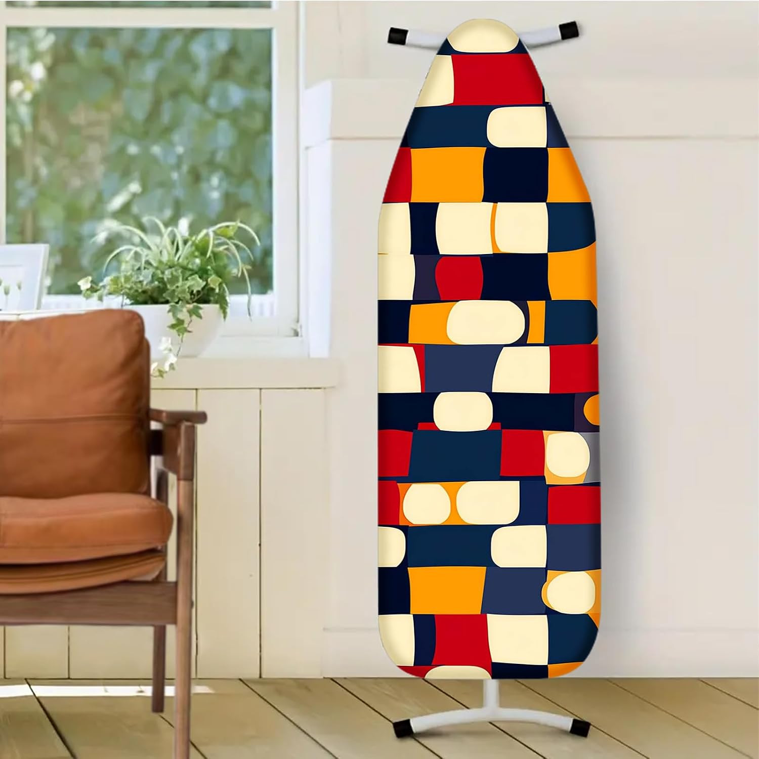 Colorful Geometric Blocks Ironing Board Cover 15×54 Polyester | Iron Pad Scor…