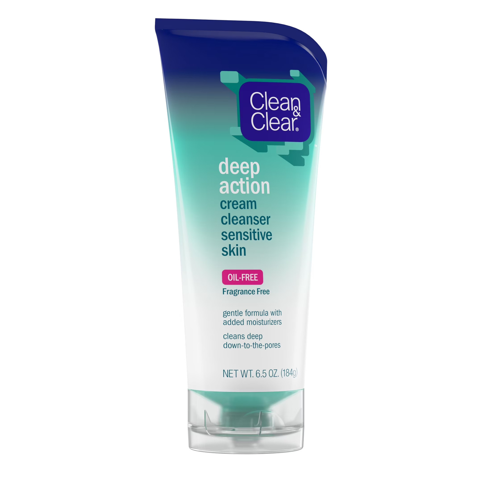 Clean & Clear Oil-Free Deep Action Cream Facial Cleanser, 6.5 oz