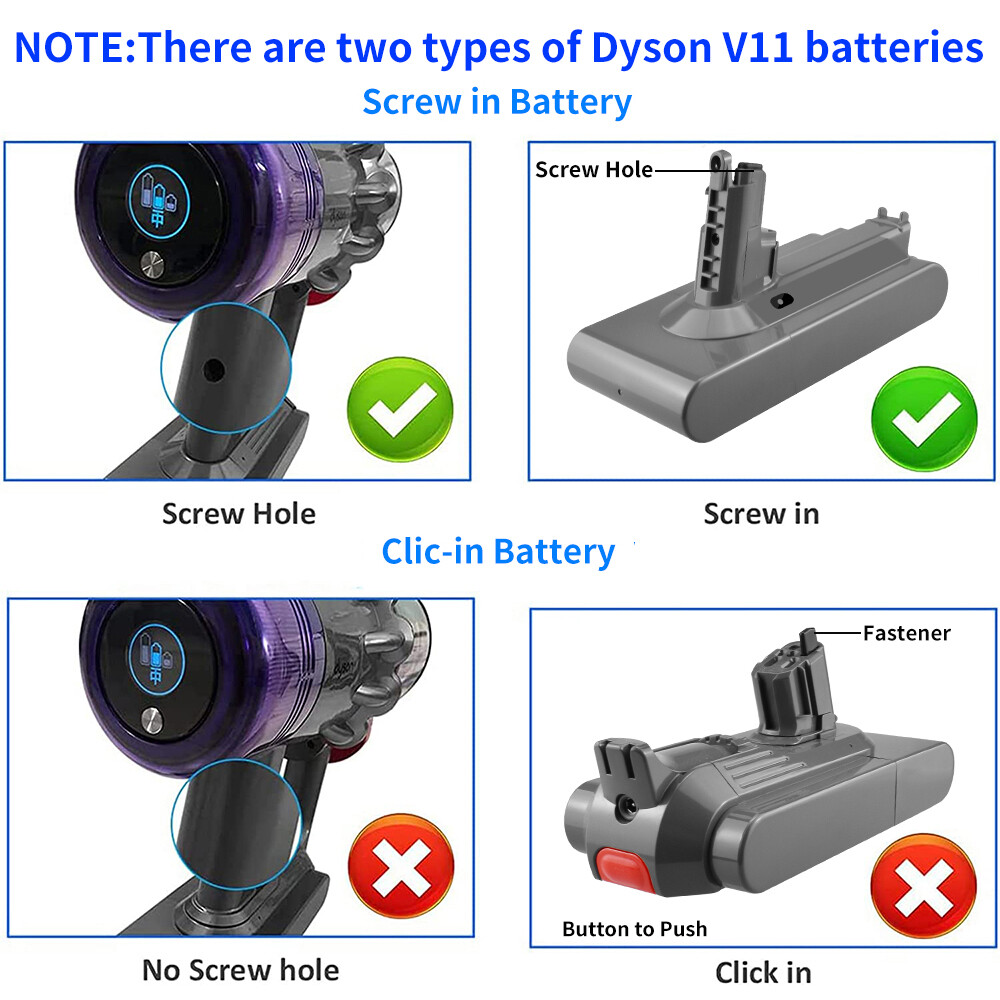 For Dyson Battery 970145-02 Screw in For V11 ( SV14) Models 8.0Ah