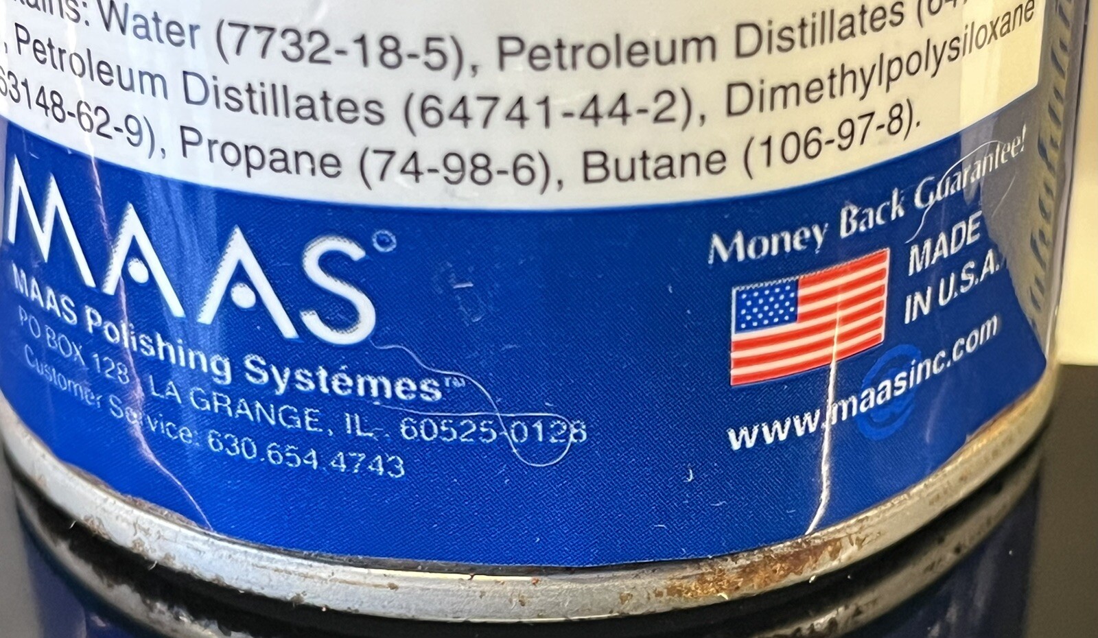 Maas Stainless Steel & Chrome Cleaner Spray On Wipe Off 14.1 Oz Can USA Original