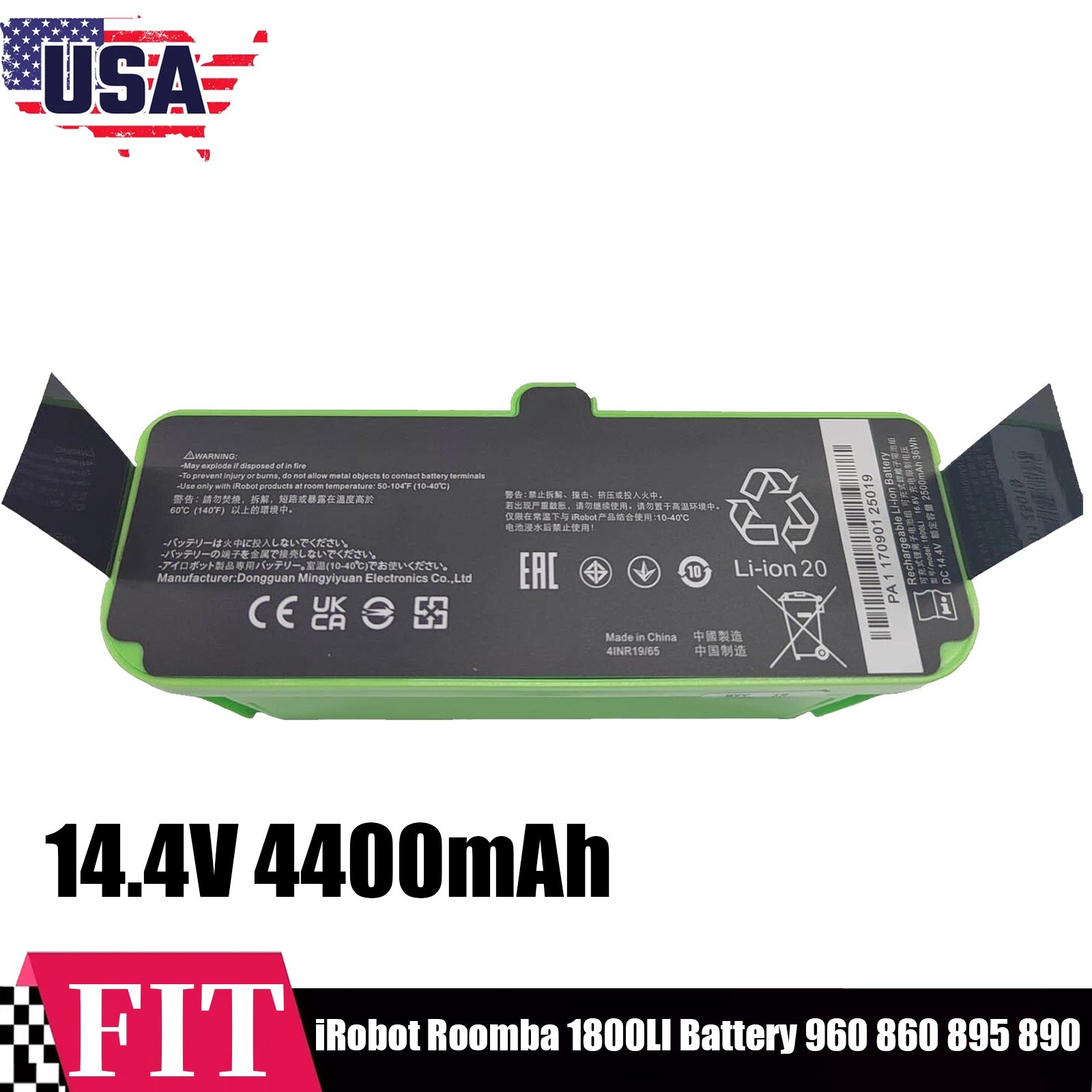 iRobot 1800LI 4400mAh Battery for Roomba 960 860 895 890 860 695 680 690 675 New