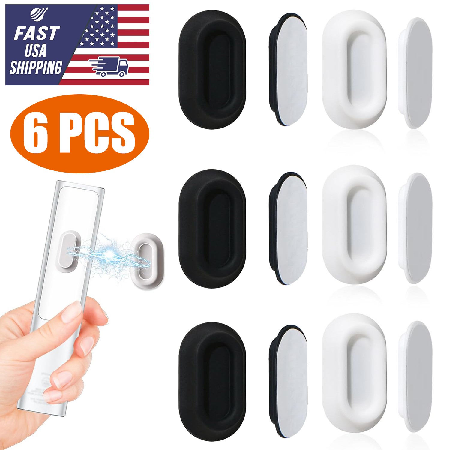 6pcs Magnetic Remote Control Holder Upgraded Silicone Magnetic Wall Mount for TV