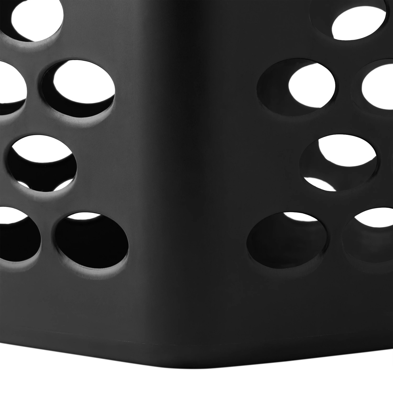 Mainstays Flex Square Laundry Hamper, Black, Adult.