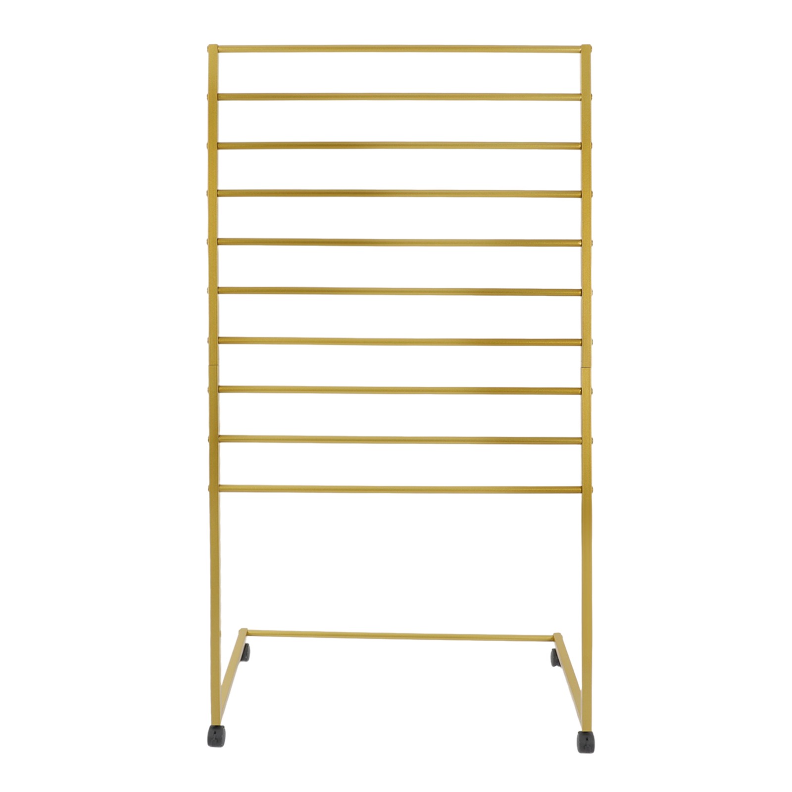 10 Tier Scarf Display Stand Metal Scarf Holder Organizer Rack w/ Wheels 80*40cm