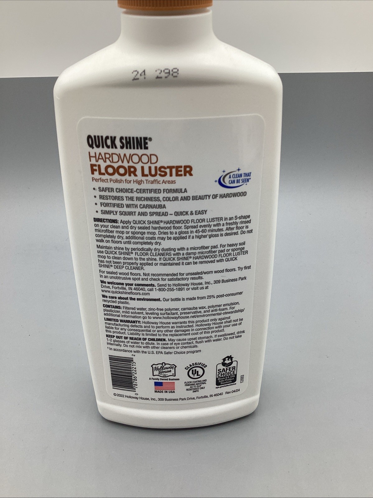 Quick Shine High Traffic Hardwood Floor Luster and Polish, 27 Fl. Oz.-NEW!!!