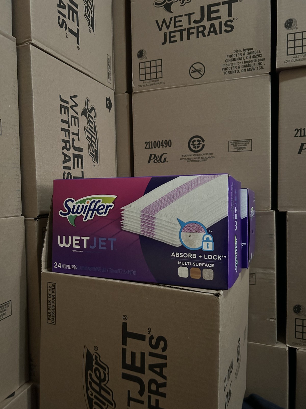 Swiffer WetJet Hardwood Floor Cleaner Refill Pads, 24 Count, Multi-Surface