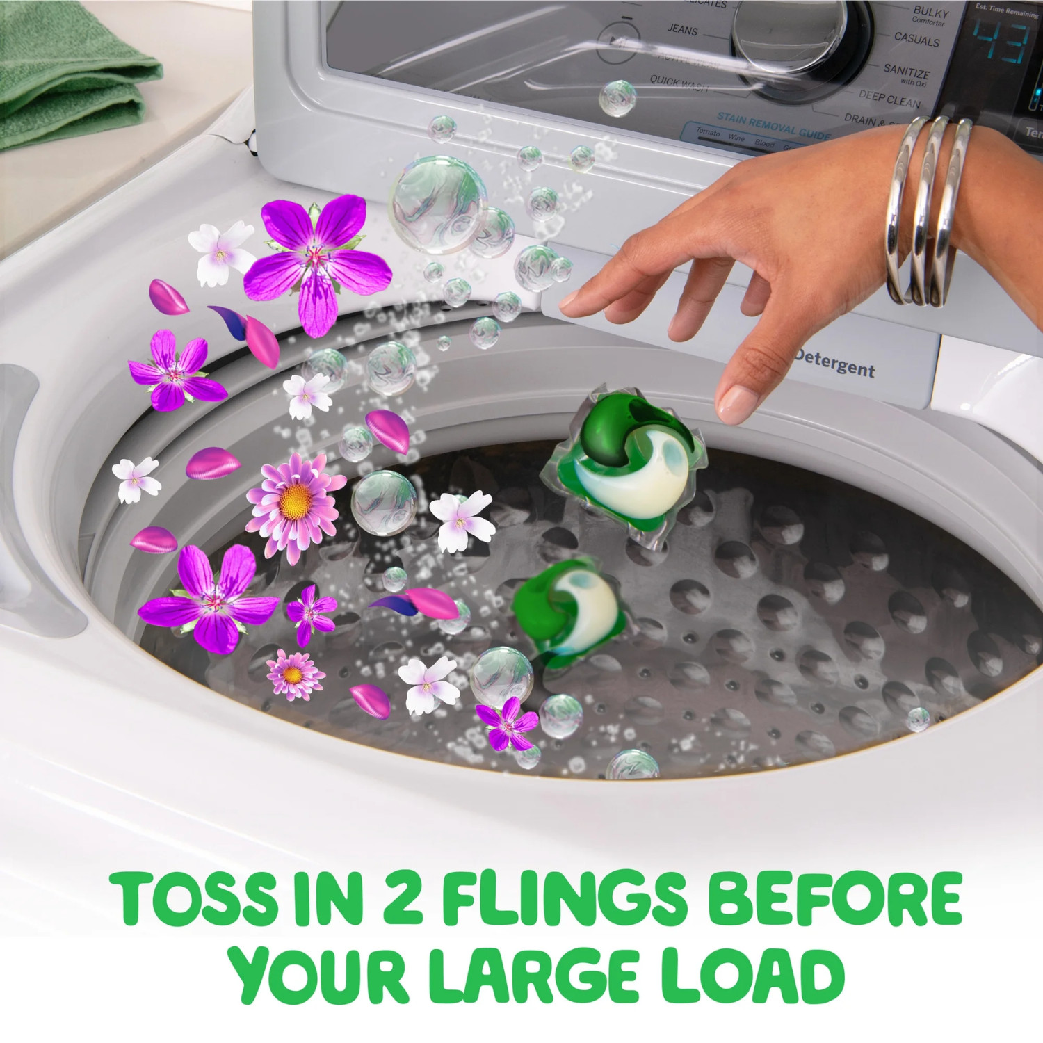 Gain Flings Laundry Detergent Pods 102 Count Oxi Boost Febreze Moonlight