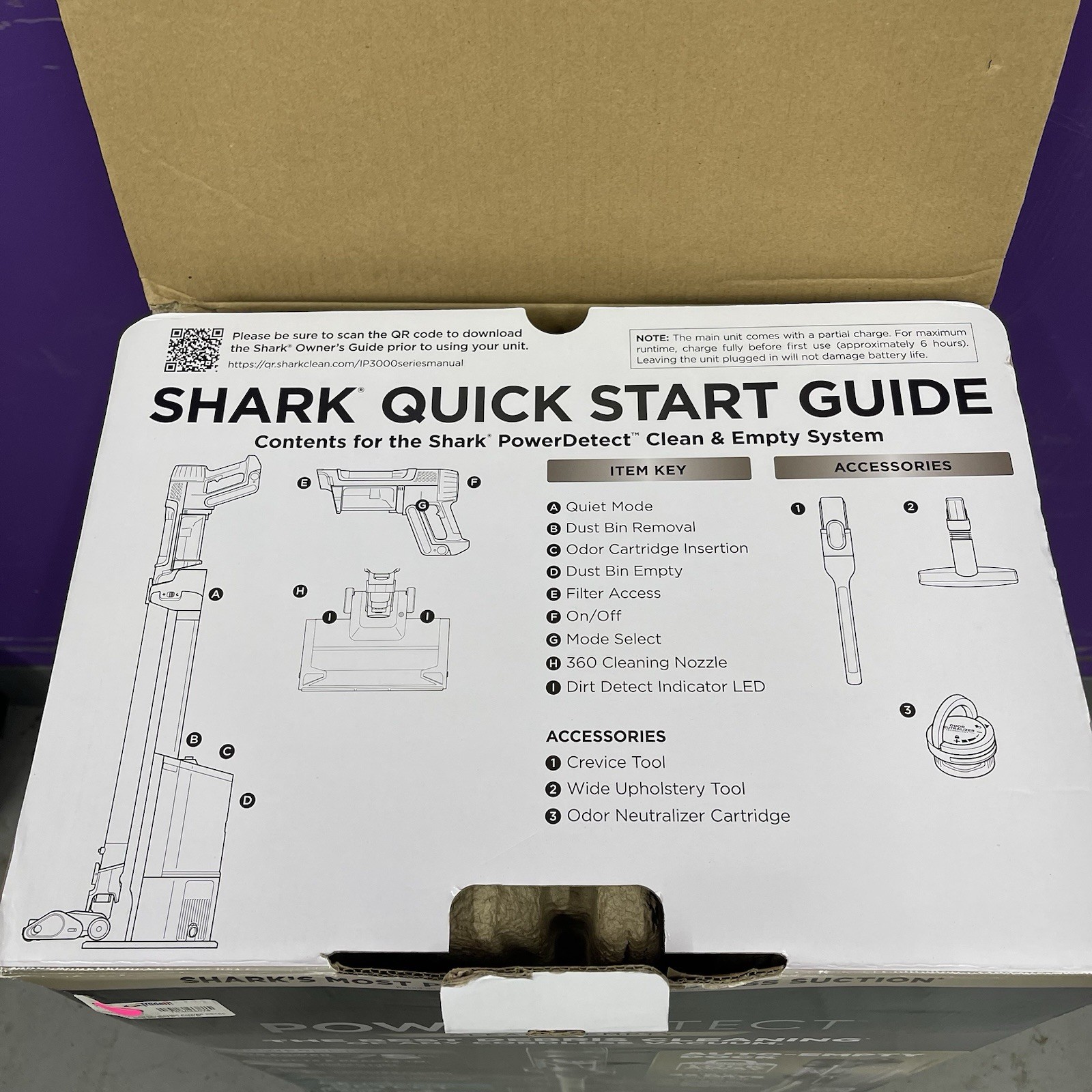 Shark PowerDetect Clean & Empty Cordless Stick Vacuum IP3150 | Open Box