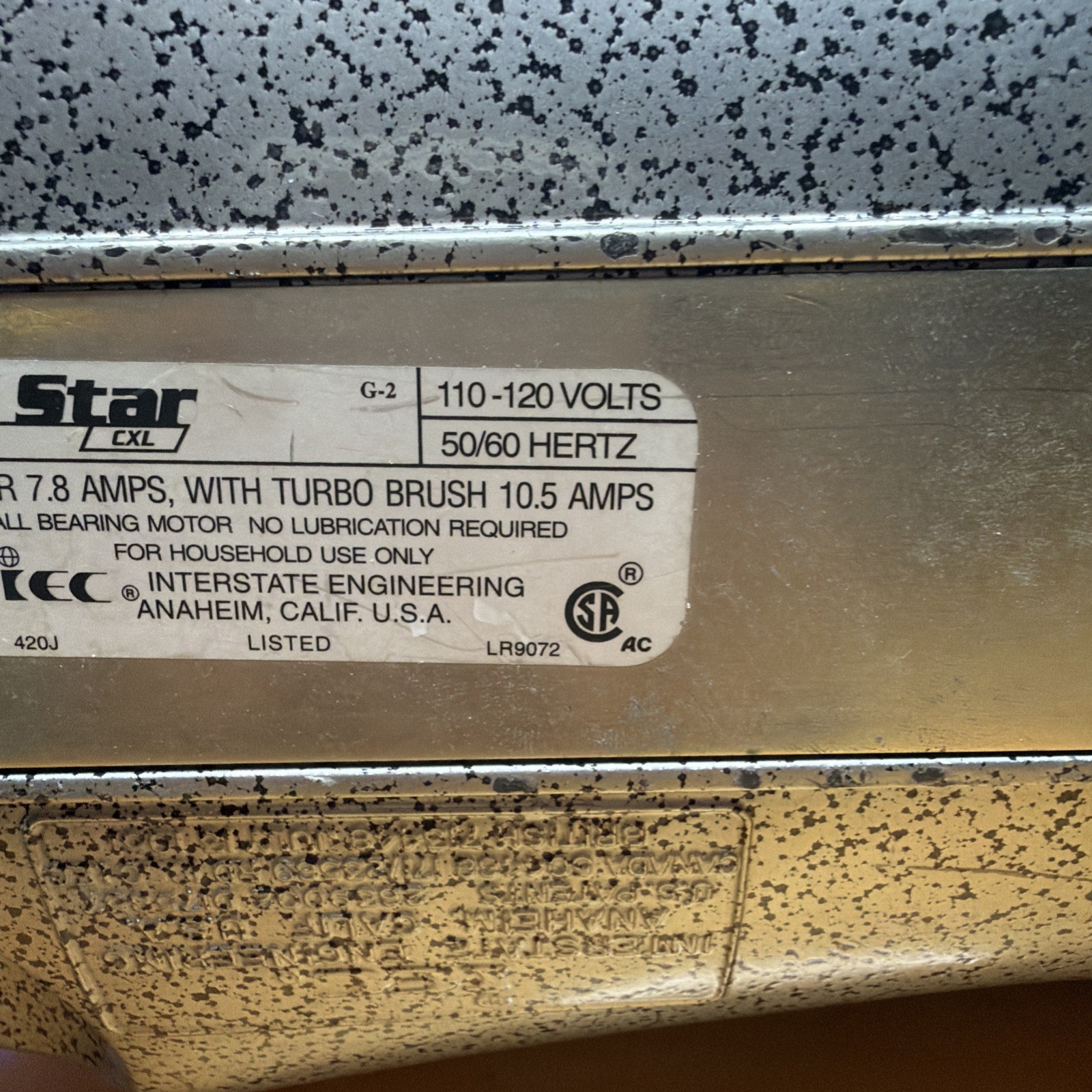 TRISTAR CXL Canister Vacuum Motor Body Unit Only