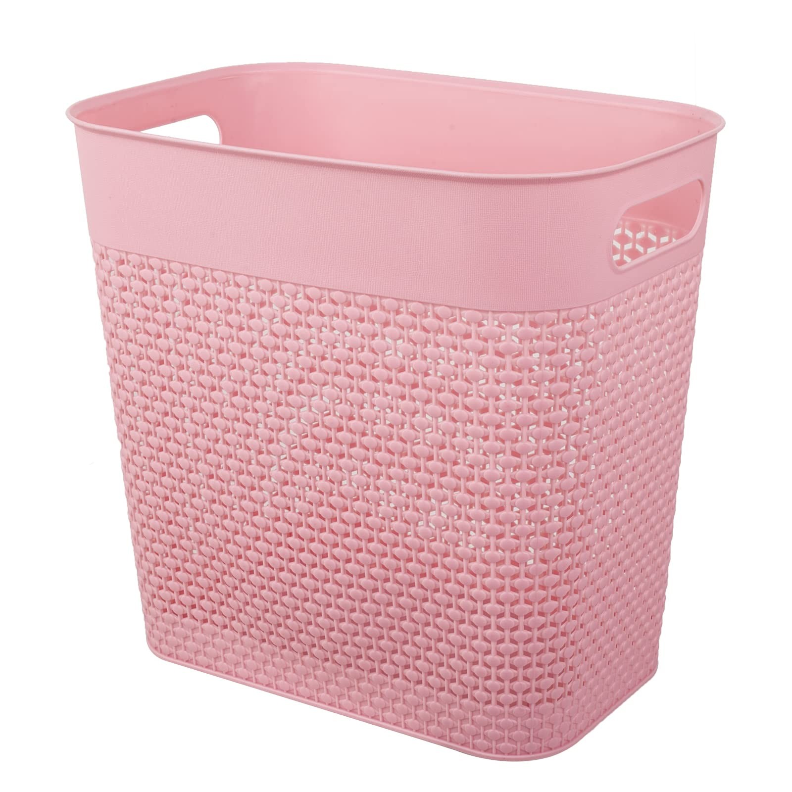 1 Pack 3G Pink Plastic Trash Can, Wastebasket, Garbage, Bathrooms, Kids Rooms