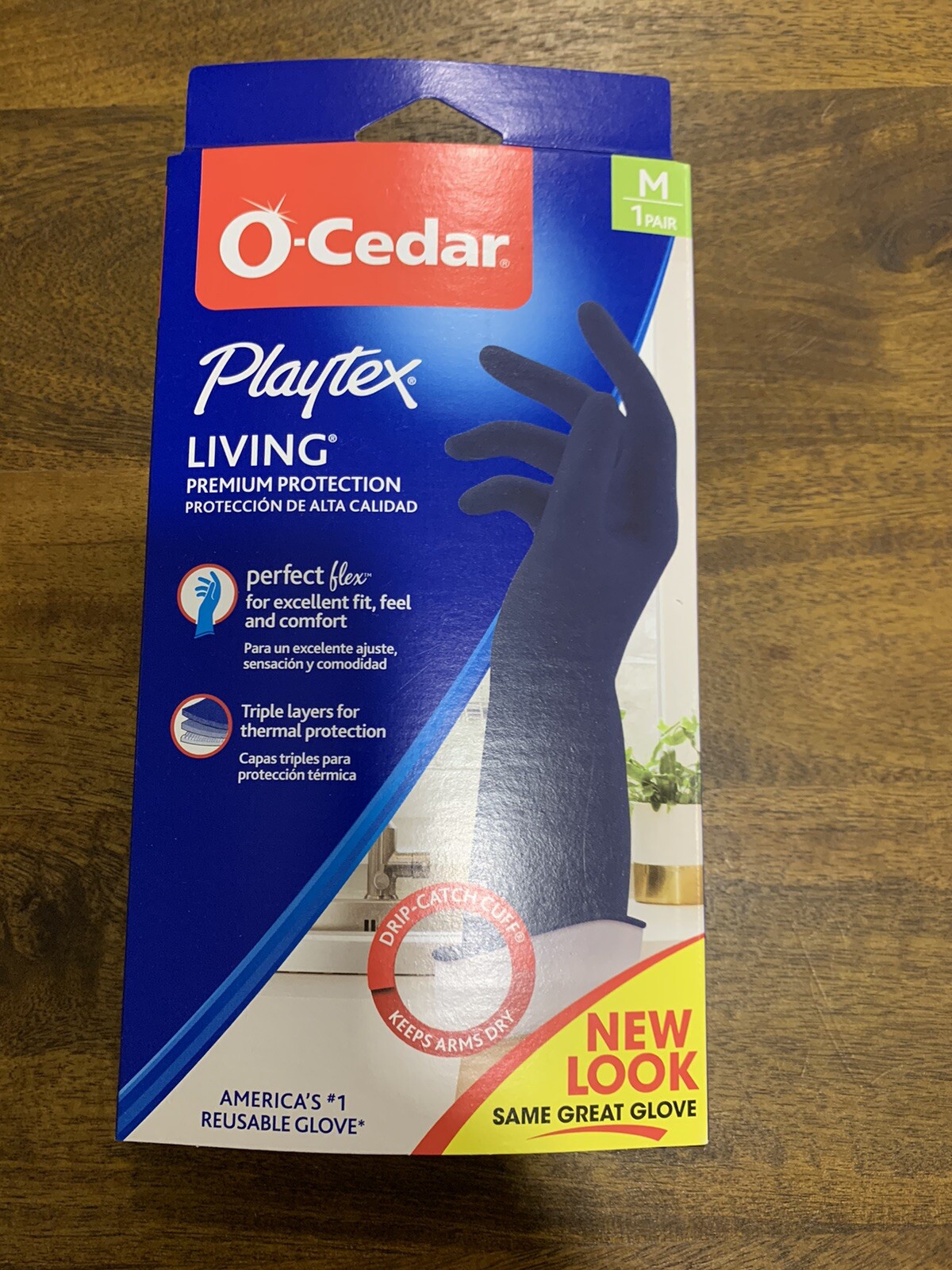 6 – Playtex O’Cedar Living Reusable Cleaning Gloves w/ Drip Catch Cuff – Medium