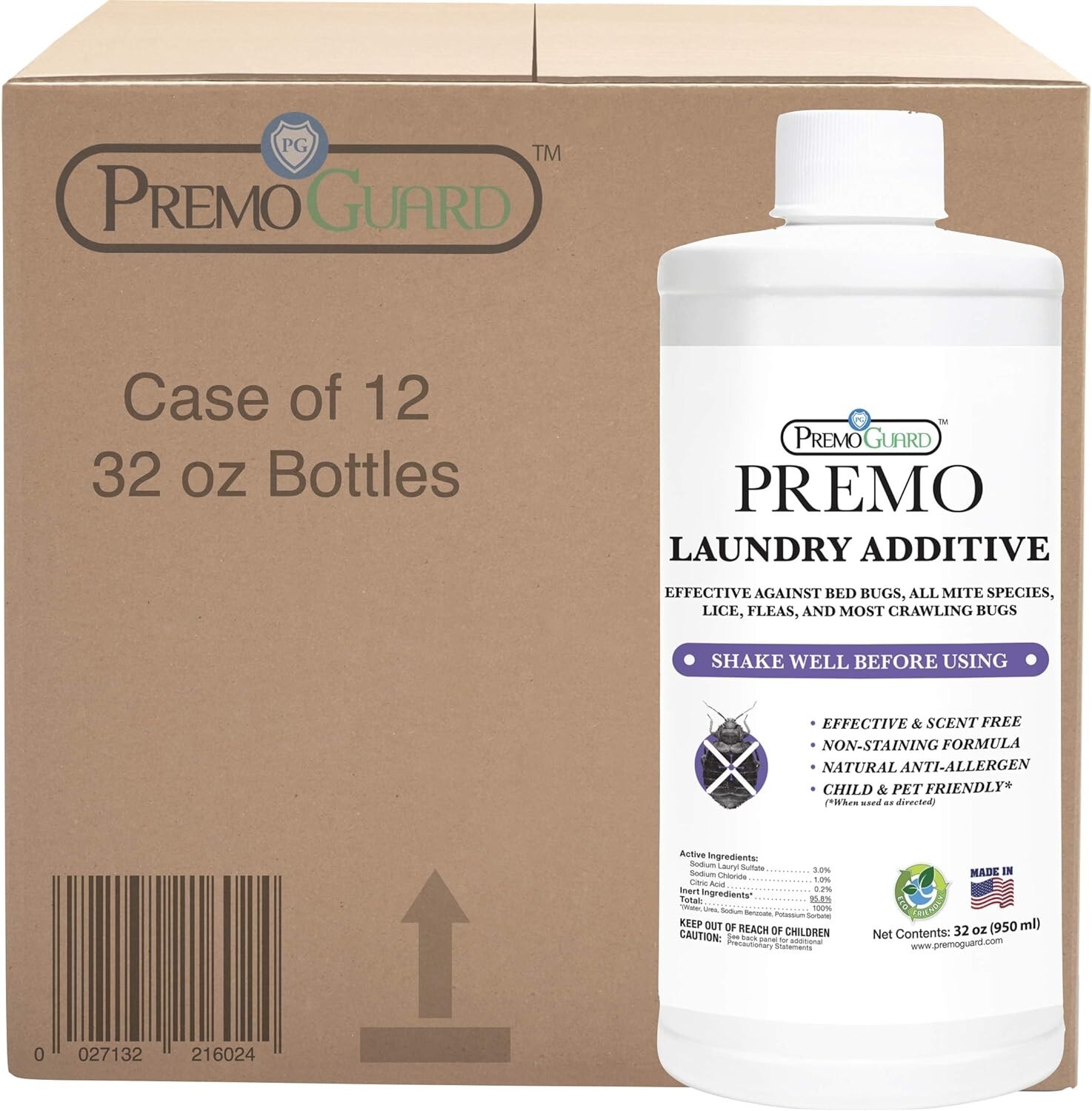 Effective Non-Toxic 32 oz Bed Bug & Mite Laundry Detergent for Safe Cleaning