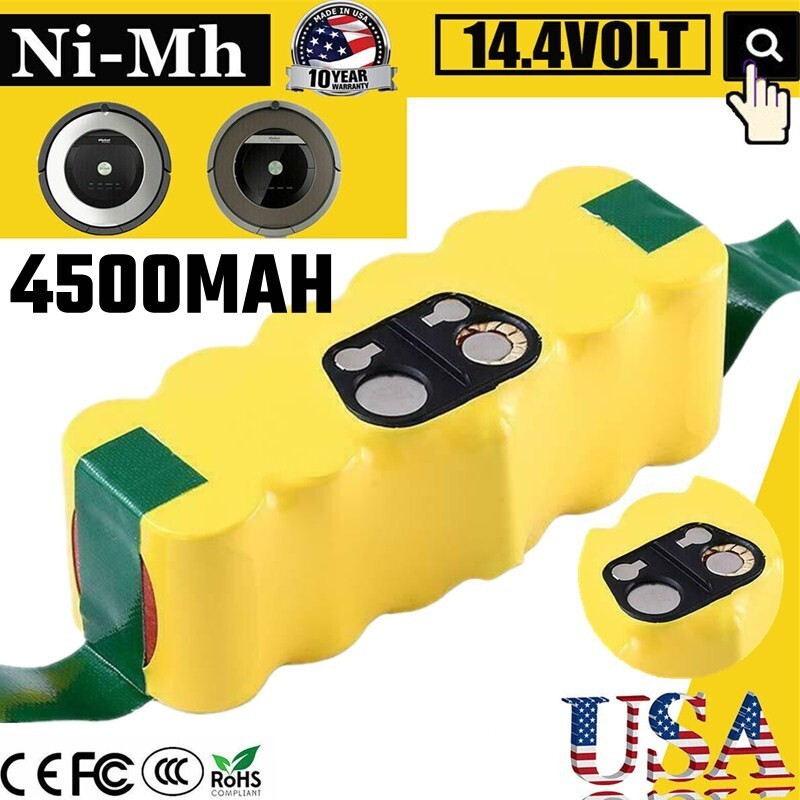 14.4V Battery for iRobot 500 600 700 800 595 620 630 650 660 790 780 880 4.5Ah