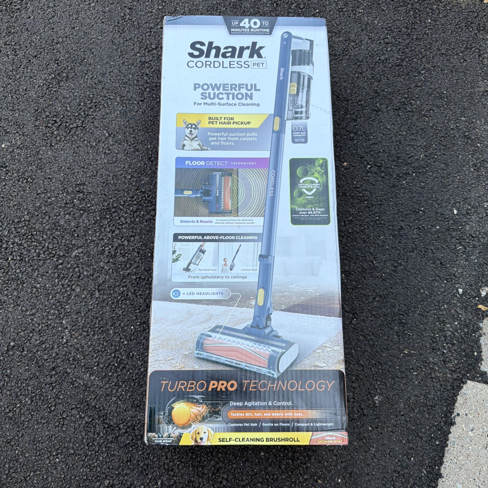 Shark Pet Cordless Lightweight Stick Vacuum- Moonlight Blue, IY143H (New)