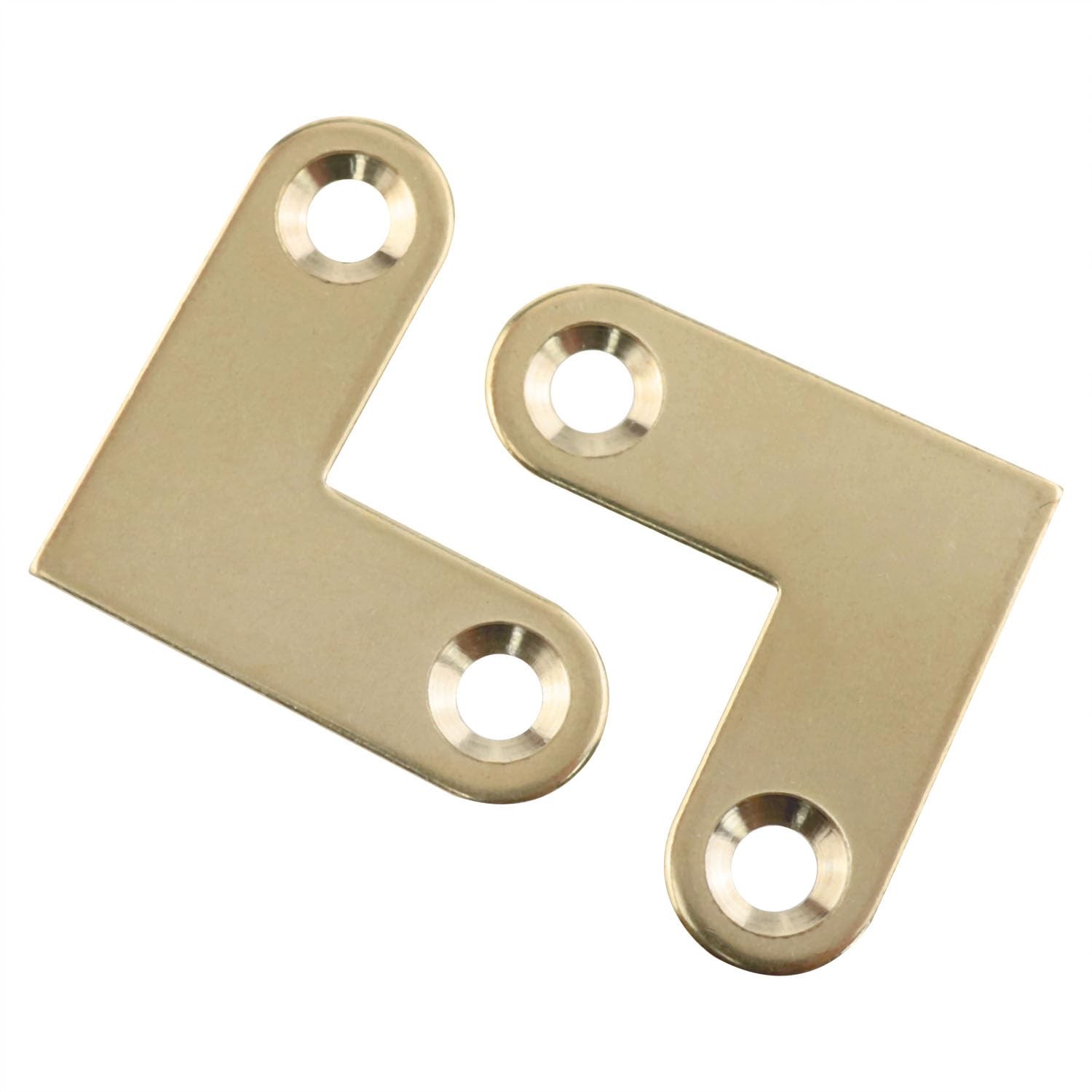 8 PCS 1 2.7cm Brass L-Shaped Flat Angle Bracket, Flat Angle Support Plate