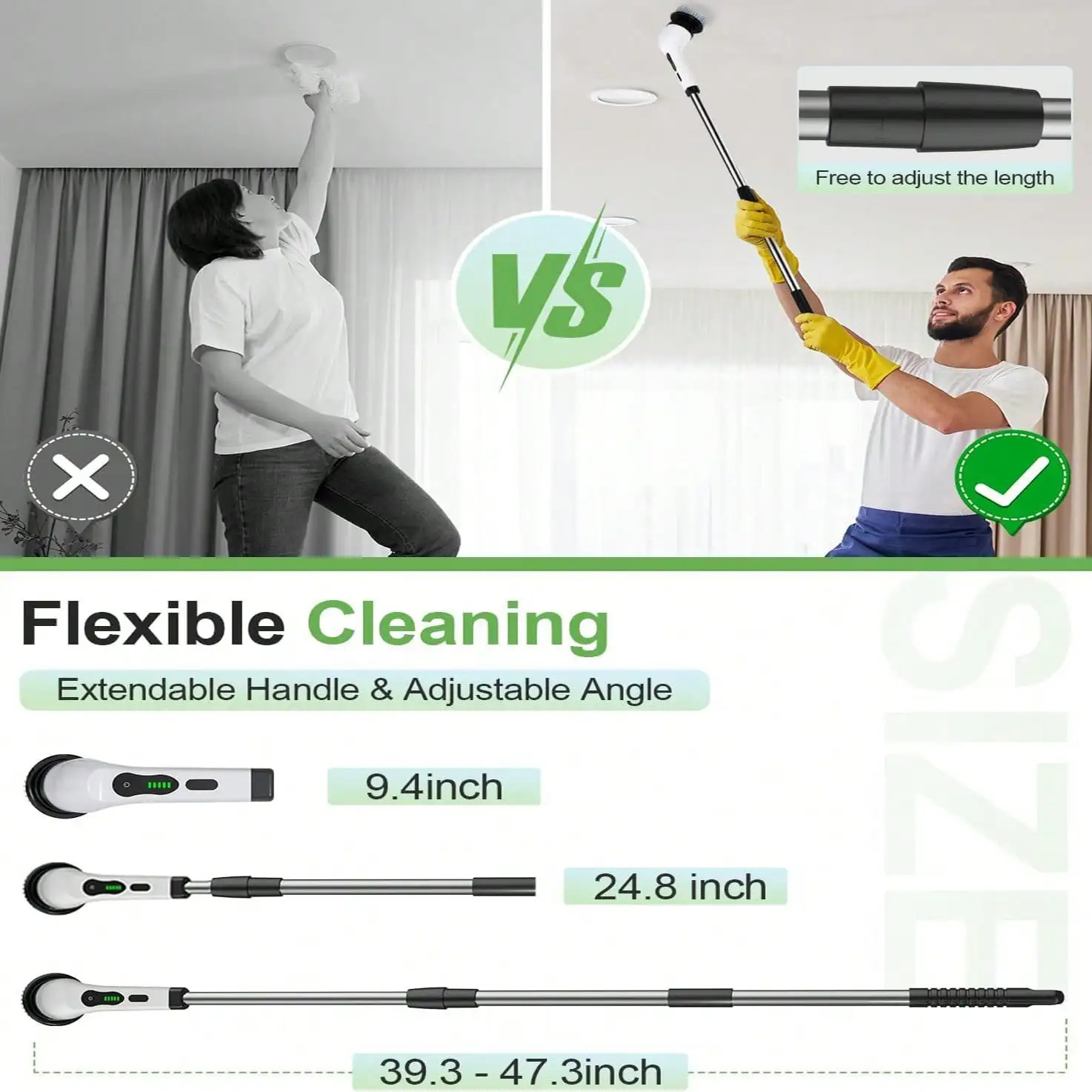 9-in-1 Electric Cleaning Brush Electric Spin Cleaning Scrubber Cleaning Tools