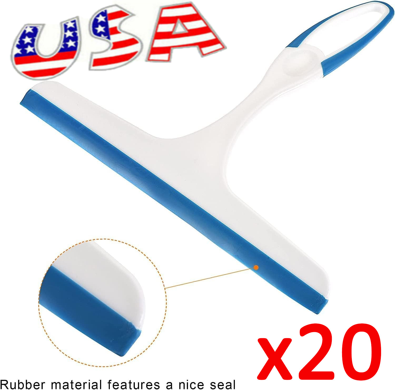 Window Mirror Car Windshield Squeegee Shower Glass Wiper Kitchen House Clean US