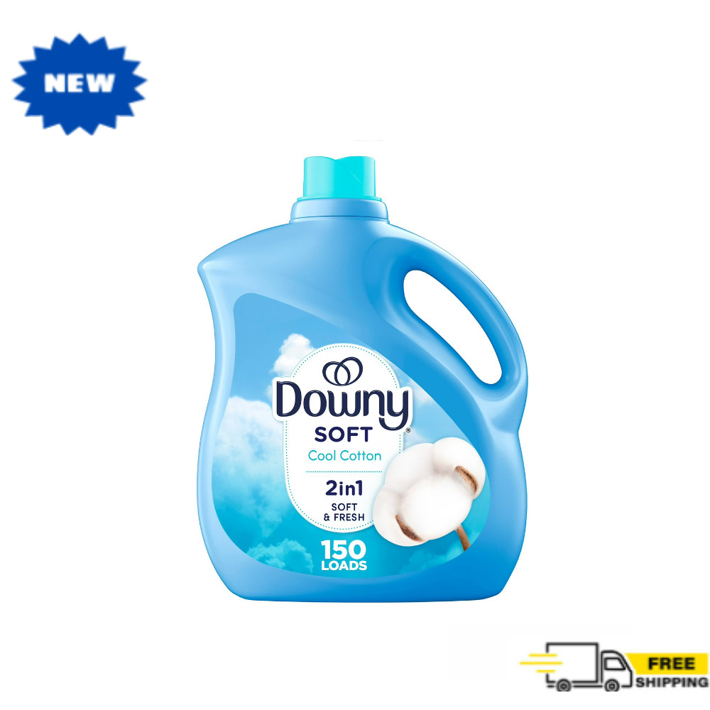 Downy Liquid Fabric Softener, Cool Cotton Scent, 111 fl oz, 150 Loads, Best New