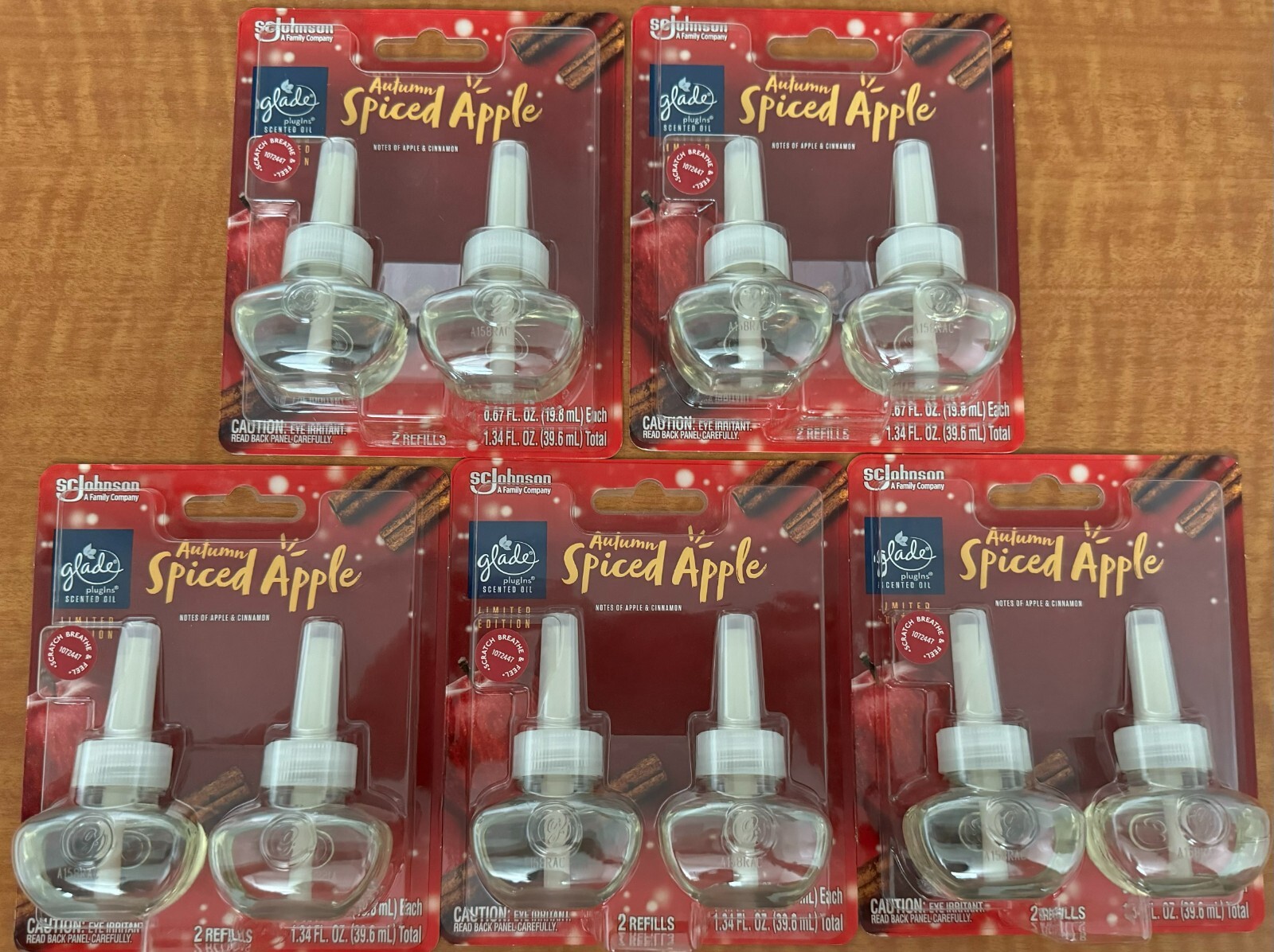 Glade PlugIns 10 Scented Oil Refill Autumn Spiced Apple Limited Edition Cinnamon