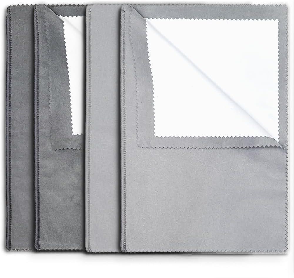 4pcs Polishing Cloth Large Cleaning Cloths for Gold Silver and Platinum Jewelry,