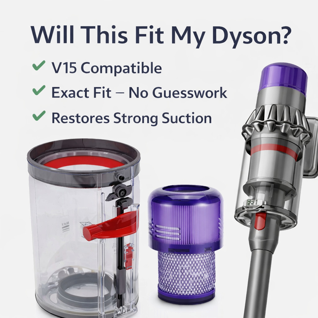 NEW OEM Dyson V15 Vacuum Dust Bin Canister Replacement Part