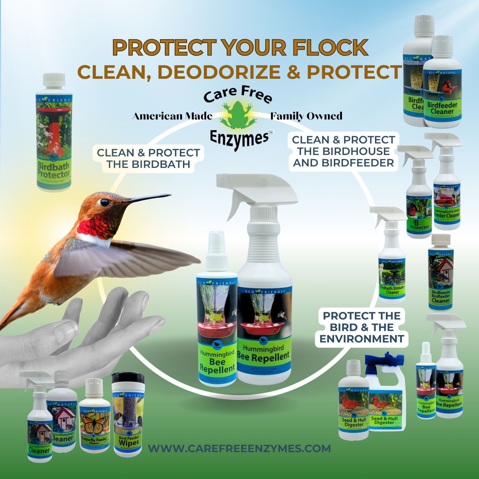 Natural Bee & Wasp Repellent for Hummingbird Feeders | Hummingbird Bee Repellent