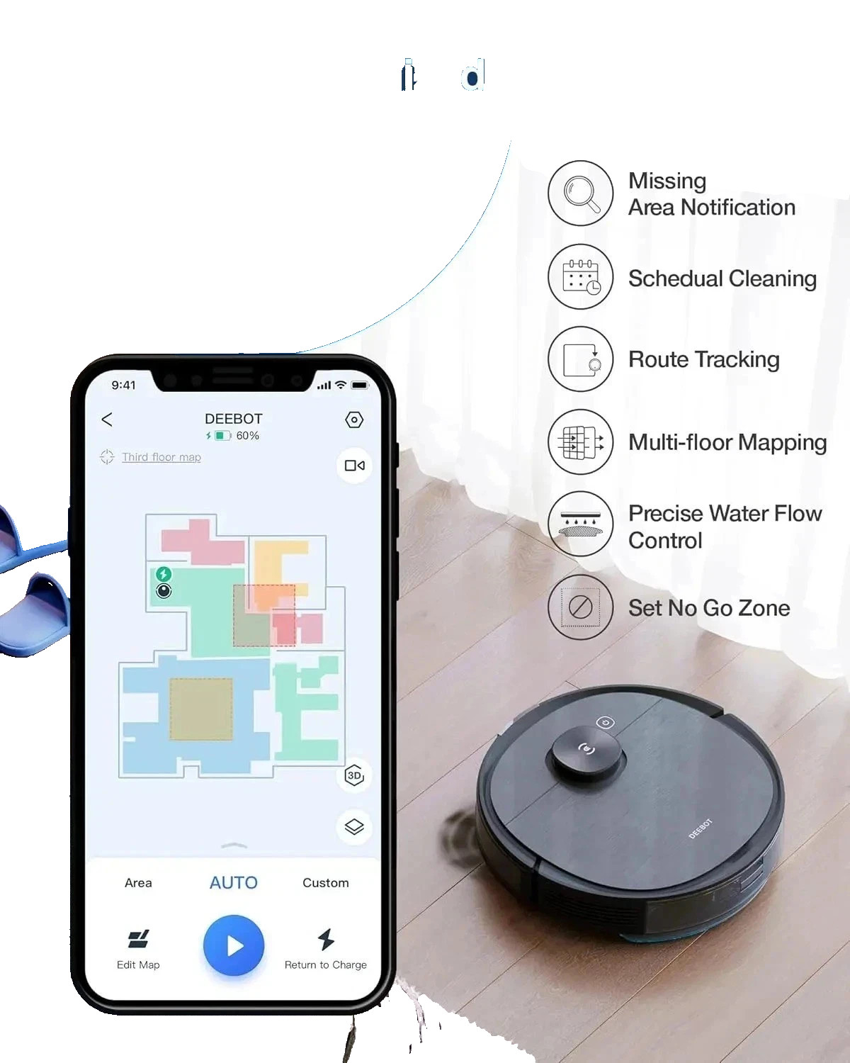 Ecovacs Deebot Ozmo T8 AIVI Robot Vacuum and Mop