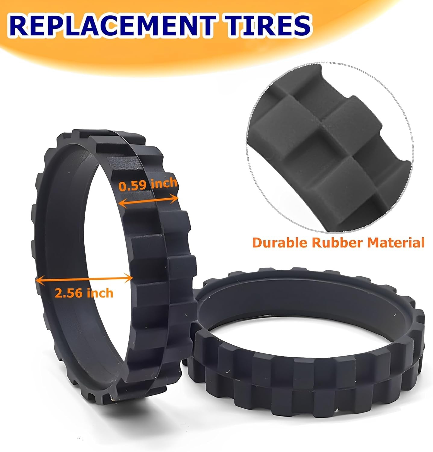 Replacement Front Wheel and Tires Kit Compatible with j7 i7 500 600 700 800 900